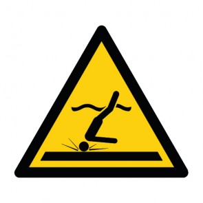Schild Warnzeichen Warnung vor flachem Wasser · ISO 7010 W048