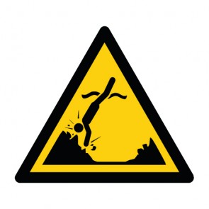 Magnetschild Warnzeichen Warnung vor Objekten unter der Wasseroberfläche · ISO 7010 W049
