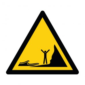 Schild Warnzeichen Warnung vor auflaufender Tide · ISO 7010 W060 · selbstklebend