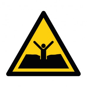 Magnetschild Warnzeichen Warnung vor Treibsand oder tiefem Schlamm · ISO 7010 W061