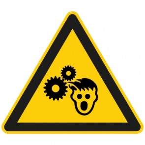 Warnzeichen Warnung vor Einzugsgefahr der Haare · MAGNETSCHILD
