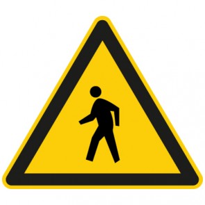 Warnschild Achtung Fußgänger