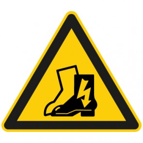 Warnschild Antistatische Schuhe tragen · selbstklebend