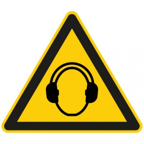 Aufkleber Achtung, Gehörschutz tragen | stark haftend