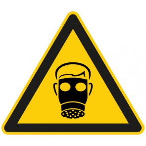 Warnschild Achtung Atemschutz tragen