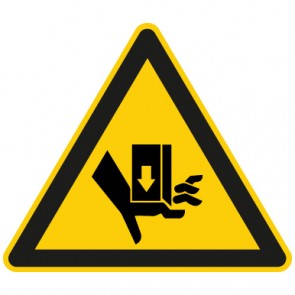 Warnschild Warnung vor Quetschgefahr