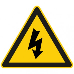 Aufkleber Warnung vor elektrischer Spannung | stark haftend
