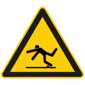 Aufkleber Warnung vor Hindernissen am Boden
