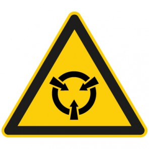 Warnzeichen Warnung vor elektrostatisch sensible Bauelemente ESB  · MAGNETSCHILD
