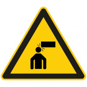 Warnzeichen Achtung, Gegenstände Im Kopfbereich · MAGNETSCHILD