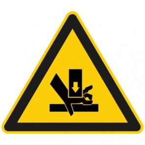 Warnzeichen Warnung vor Handverletzung durch Quetschgefahr · MAGNETSCHILD