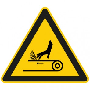 Warnzeichen Warnung vor Handverletzung durch Riemenantrieb · MAGNETSCHILD