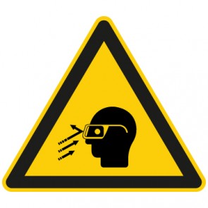 Warnschild Augenschutz benutzen (umherfliegende Teile) · selbstklebend