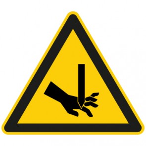 Aufkleber Warnung vor Handverletzung