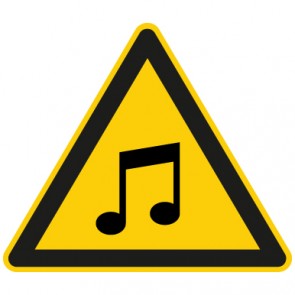 Warnschild Warnzeichen Musiknote · selbstklebend
