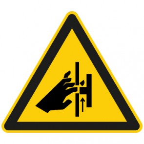 Aufkleber Warnung vor Handverletzung | stark haftend