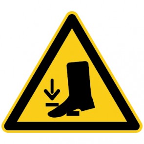 Warnschild Warnung vor Fußverletzungen