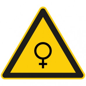 Warnschild Piktogramm Frau · selbstklebend
