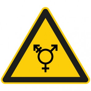 Warnschild Piktogramm Transgender · selbstklebend