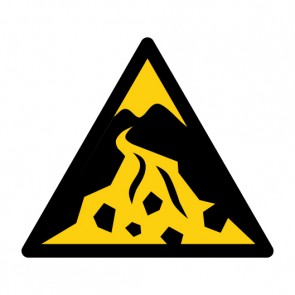 Aufkleber Warnzeichen Warnung vor Murganggebiet · ISO 7010 W076 | stark haftend
