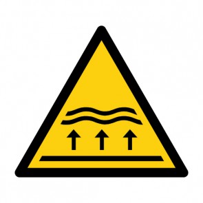Schild Warnzeichen Warnung vor Überschwemmungsgebiet · ISO 7010 W077