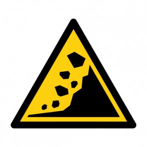 Schild Warnzeichen Warnung vor Erdrutschgebiet · ISO 7010 W078