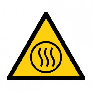 Aufkleber Warnzeichen Warnung vor heißem Inhalt · ISO 7010 W079