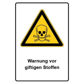 Aufkleber Warnzeichen Piktogramm & Text deutsch · Warnung vor giftigen Stoffen (Warnaufkleber)