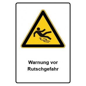 Aufkleber Warnzeichen Piktogramm & Text deutsch · Warnung vor Rutschgefahr
