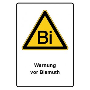 Schild Warnzeichen Piktogramm & Text deutsch · Warnung vor Bismuth | selbstklebend