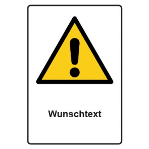 Aufkleber Warnzeichen Piktogramm & Text deutsch · Allgemeines Warnzeichen · ISO_7010_W001 | stark haftend