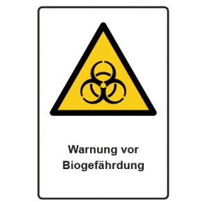 Aufkleber Warnzeichen Piktogramm & Text deutsch · Warnung vor Biogefährdung · ISO_7010_W009 (Warnaufkleber)