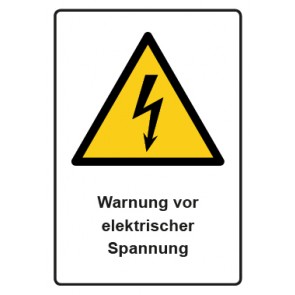 Schild Warnzeichen Piktogramm & Text deutsch · Warnung vor elektrischer Spannung · ISO_7010_W012