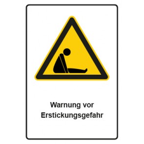 Aufkleber Warnzeichen Piktogramm & Text deutsch · Warnung vor Erstickungsgefahr