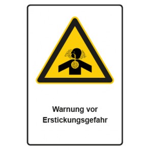 Aufkleber Warnzeichen Piktogramm & Text deutsch · Warnung vor Erstickungsgefahr (Warnaufkleber)