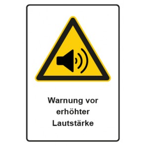 Schild Warnzeichen Piktogramm & Text deutsch · Warnung vor erhöhter Lautstärke | selbstklebend