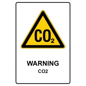 Aufkleber Warnzeichen Piktogramm & Text englisch · Warning · CO2