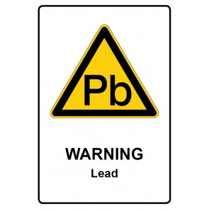 Magnetschild Warnzeichen Piktogramm & Text englisch · Warning · Lead