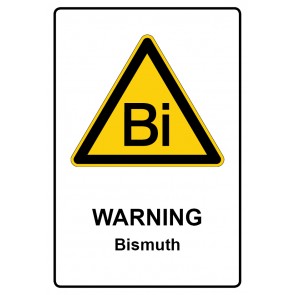 Aufkleber Warnzeichen Piktogramm & Text englisch · Warning · Bismuth