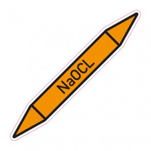 Aufkleber Rohrkennzeichnung · Rohrleitungskennzeichnung NaOCL