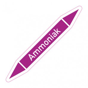 Rohrleitungskennzeichnung Ammoniak · Aufkleber  | stark haftend
