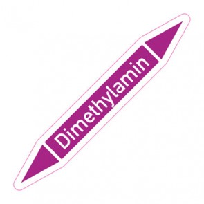Rohrleitungskennzeichnung Dimethylamin · Aufkleber  | stark haftend