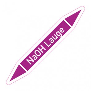 Rohrleitungskennzeichnung NaOH Lauge · Aufkleber  | stark haftend