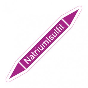 Rohrleitungskennzeichnung Natriumlsulfit · Aufkleber  | stark haftend