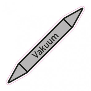 Aufkleber Rohrkennzeichnung · Rohrleitungskennzeichnung Vakuum