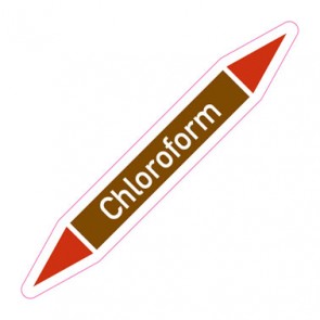 Rohrleitungskennzeichnung Chloroform · Aufkleber  | stark haftend