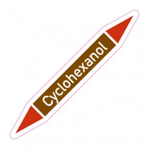 Aufkleber Rohrkennzeichnung · Rohrleitungskennzeichnung Cyclohexanol