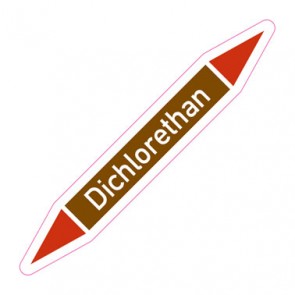 Rohrleitungskennzeichnung Dichlorethan · Aufkleber  | stark haftend