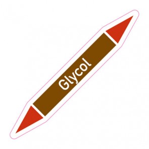 Aufkleber Rohrkennzeichnung · Rohrleitungskennzeichnung Glycol