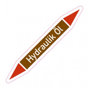Aufkleber Rohrkennzeichnung · Rohrleitungskennzeichnung Hydraulik Öl